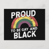 Carte Postale Fier D'Être Gay Et Black Pride Mois 2025 (Devant)
