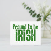 Carte Postale Fier d'être irlandais (Debout devant)