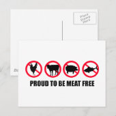 Carte Postale Fier d'être sans viande (Devant / Derrière)