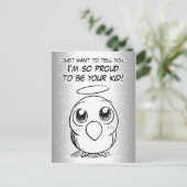 Carte Postale Fier enfant oiseau (Debout devant)