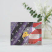 Carte postale Fier et Patriotique USA Bald Eagle (Debout devant)
