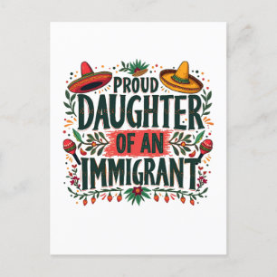 Carte Postale Fier fille d'un immigrant mexicain