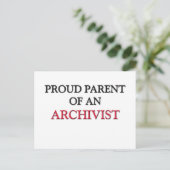 Carte Postale Fier parent d'un ARCHIVISTE (Debout devant)