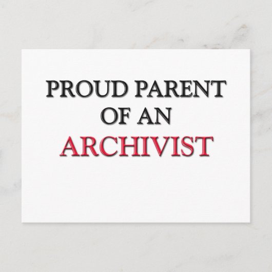 Carte Postale Fier parent d'un ARCHIVISTE (Devant)
