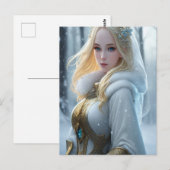 Carte Postale Fier partisan des jours de neige (Devant / Derrière)