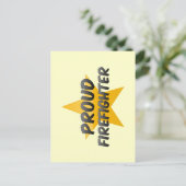 Carte Postale Fier pompier (Debout devant)