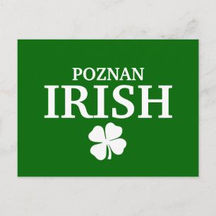 Carte Postale Fier Poznan Irish City T-Shirt personnalisé