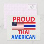 Carte Postale Fier thaïlandais américain (Devant / Derrière)