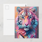 Carte Postale Fierce Beauty Pink Tiger (Devant / Derrière)