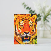 Carte Postale Fierce Bright Orange Tiger Sibérien (Debout devant)