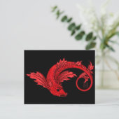 Carte Postale Fierce Fiery Red Flying Elemental Poisson (Debout devant)