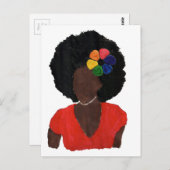 Carte Postale Fière Brown dame (Devant / Derrière)