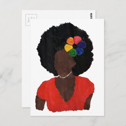 Carte Postale Fière Brown dame (Devant / Derrière)