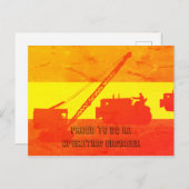 Carte Postale Fière d'être ingénieur d'exploitation couleurs sud (Devant / Derrière)