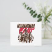 Carte Postale Fière escouade de pompiers (Debout devant)