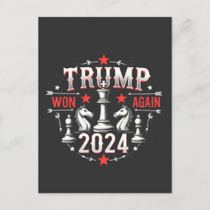 Carte Postale Fière Maga Trump a gagné à nouveau Jour d'inaugura