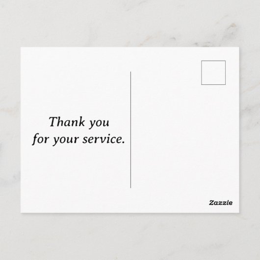 Carte Postale Fière maman de l'armée (Dos)