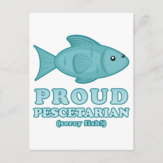 Carte Postale Fière Pescétarienne (Devant)