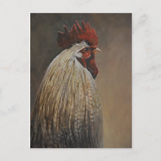 Carte postale Fière Rooster Bird Art (Devant)