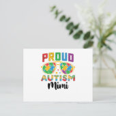 Carte Postale Fière sensibilisation à l'autisme Mimi maman (Debout devant)