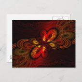 Carte Postale Fieri Abstrait Fractal Art (Devant / Derrière)