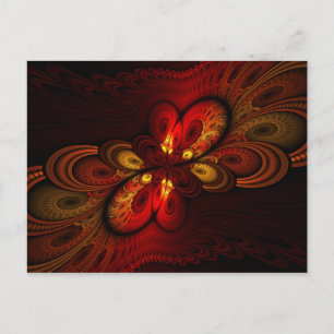 Carte Postale Fieri art fractal Abstrait