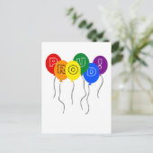 Carte Postale Fiers ballons couleur LGBTQ Pride (Debout devant)