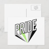 Carte Postale Fierté Agender (Devant / Derrière)