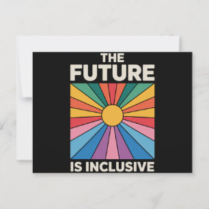 Carte Postale Fierté Arc-en-ciel L'avenir est inclusif LGBTQ 