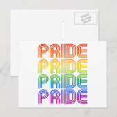 Carte Postale Fierté Arc-en-ciel Rétro (Devant / Derrière)
