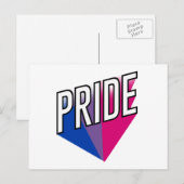 Carte Postale Fierté bisexuelle éclatée (Devant / Derrière)