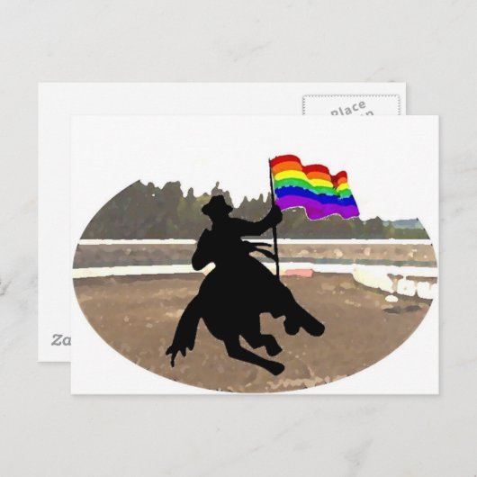 Carte Postale Fierté cowboy GLBT (Devant / Derrière)