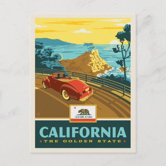 Carte Postale Fierté de l'État | Californie 2 (Devant)