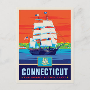 Carte Postale Fierté de l'État   Connecticut