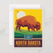 Carte Postale Fierté de l'État | Dakota du Nord (Devant / Derrière)