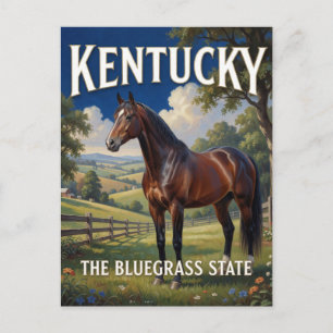 Carte Postale Fierté de l'État du Kentucky 🐎 Pays du Cheval