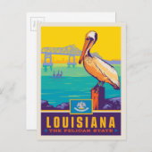 Carte Postale Fierté de l'État | Louisiane (Devant / Derrière)