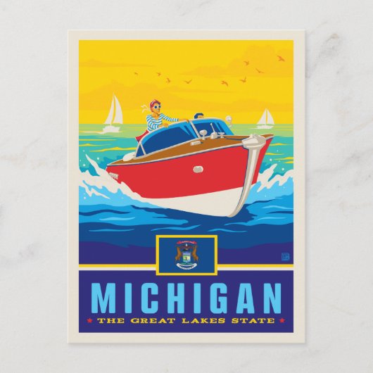Carte Postale Fierté de l'État | Michigan (Devant)