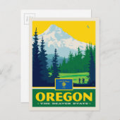 Carte Postale Fierté de l'État | Oregon (Devant / Derrière)