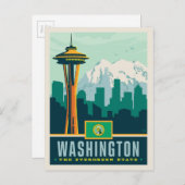 Carte Postale Fierté de l'État | Washington (Devant / Derrière)