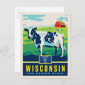 Carte Postale Fierté de l'État | Wisconsin (Devant / Derrière)