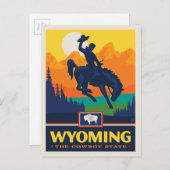 Carte Postale Fierté de l'État | Wyoming (Devant / Derrière)