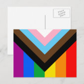 Carte Postale Fierté de progrès LGBTQ+ (Devant / Derrière)