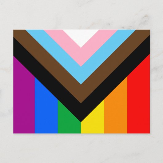 Carte Postale Fierté de progrès LGBTQ+ (Devant)