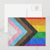 Carte Postale Fierté de progrès LGBTQ+ (Devant / Derrière)