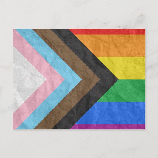 Carte Postale Fierté de progrès LGBTQ+ (Devant)