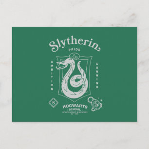 Carte Postale Fierté d'ELSLYTHERIN Ambition Ruse Blason