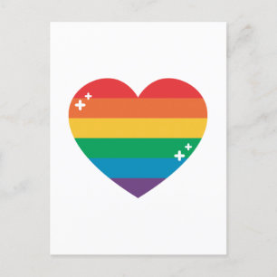 Carte Postale fierté   Design arc-en-ciel coloré