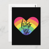 Carte Postale Fierté - embrasse-moi. l'amour est juste. (Devant / Derrière)