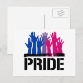 Carte Postale Fierté ensemble bisexuelle (Devant / Derrière)